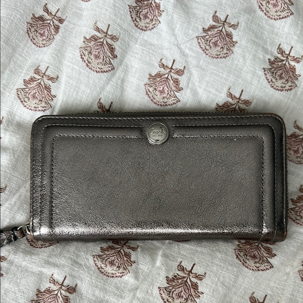Coach Shimmering Gray Wallet
